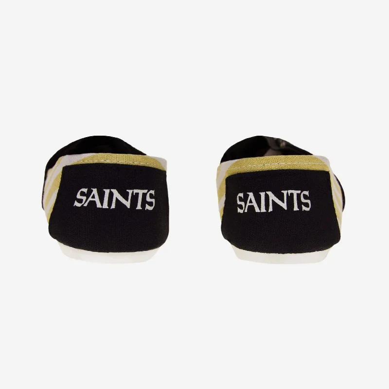 New Orleans Saints Womens Stripe Canvas Shoe