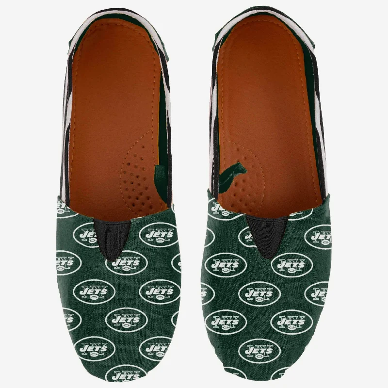 New York Jets Womens Stripe Canvas Shoe