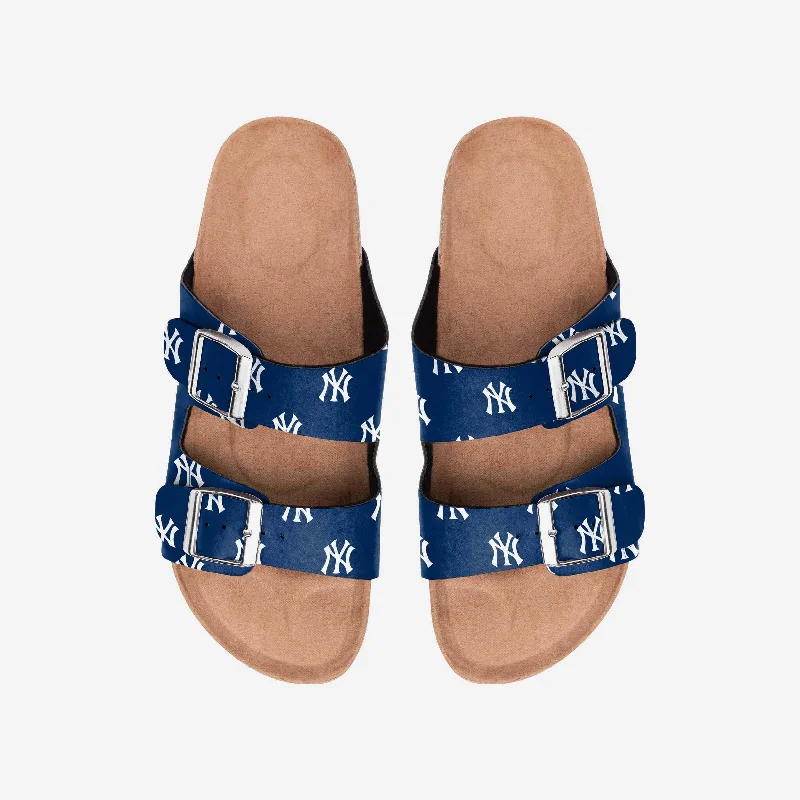 New York Yankees Womens Team Logo Double Buckle Sandal