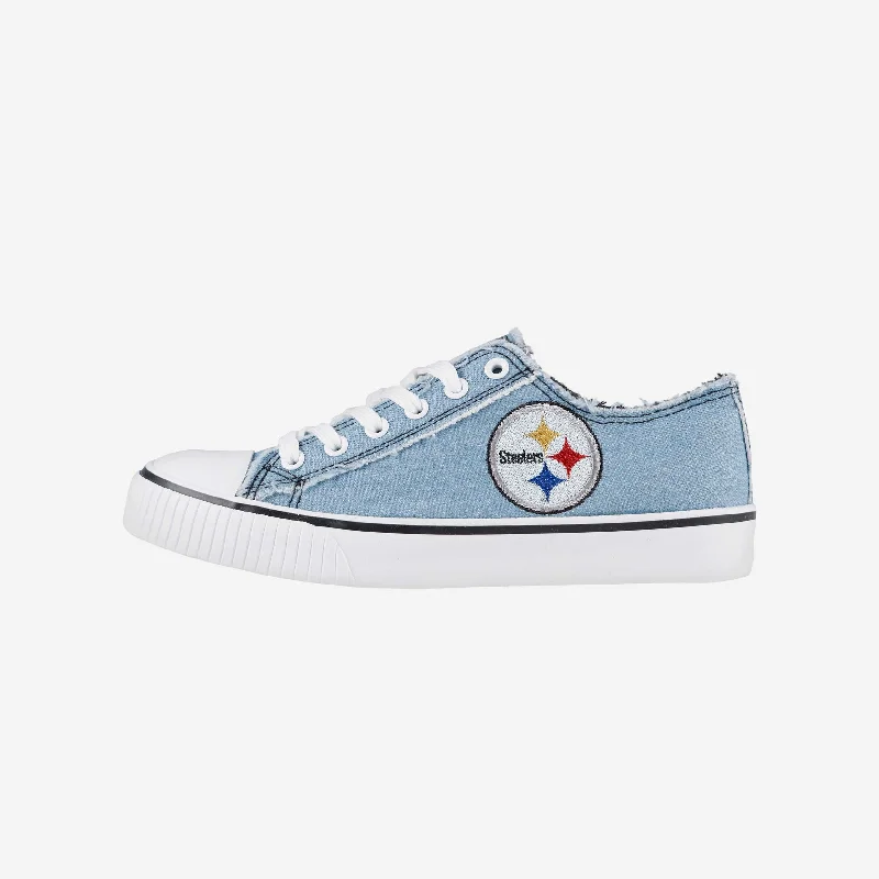 Pittsburgh Steelers Womens Denim Low Top Canvas Shoe