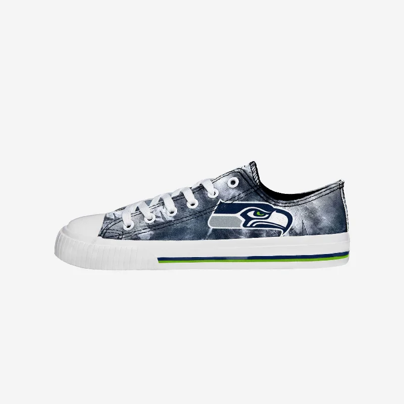 Seattle Seahawks Womens Low Top Tie-Dye Canvas Shoe