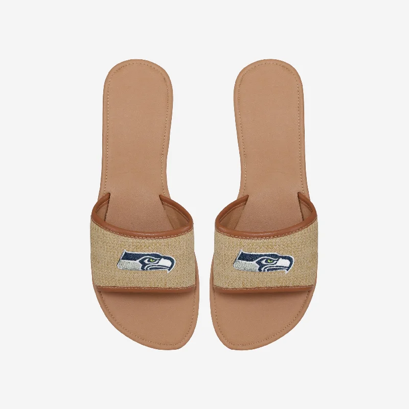 Seattle Seahawks Womens Straw Slide