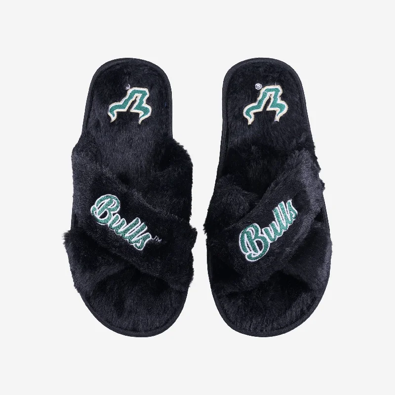 South Florida Bulls Womens Script Wordmark Fur Cross Slide