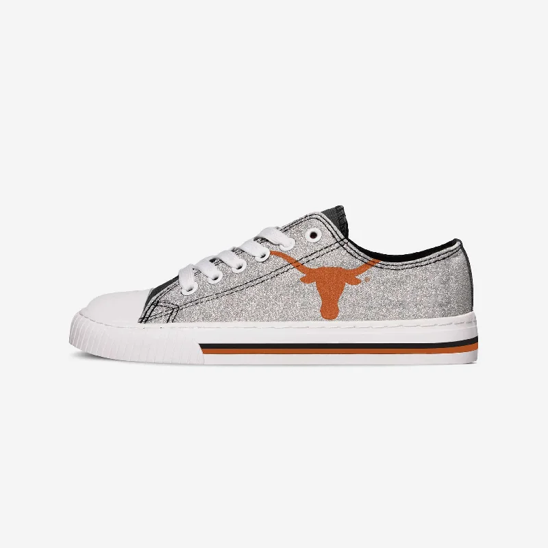 Texas Longhorns Womens Glitter Low Top Canvas Shoe