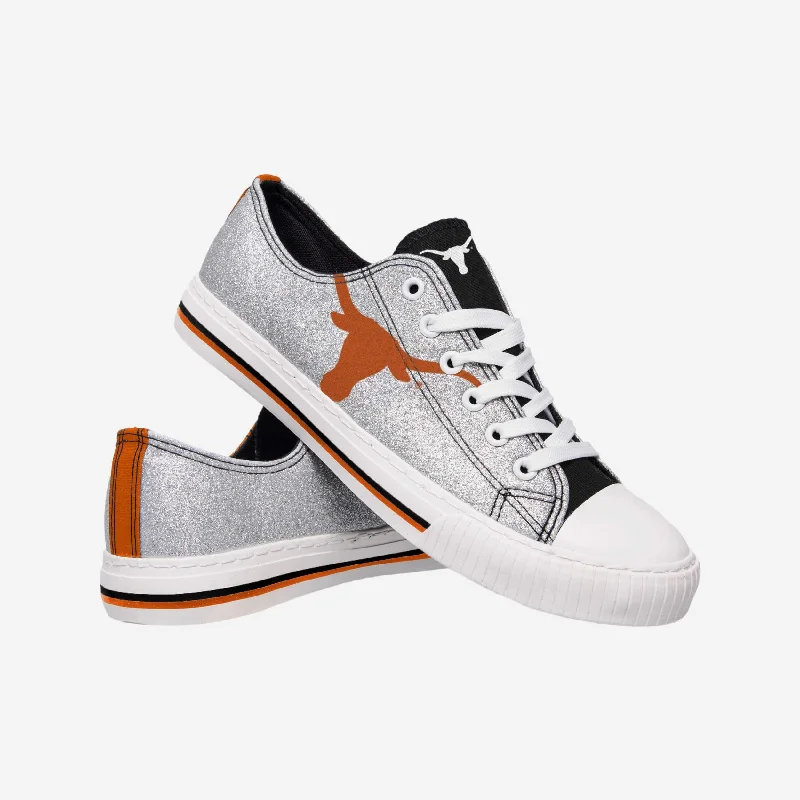 Texas Longhorns Womens Glitter Low Top Canvas Shoe