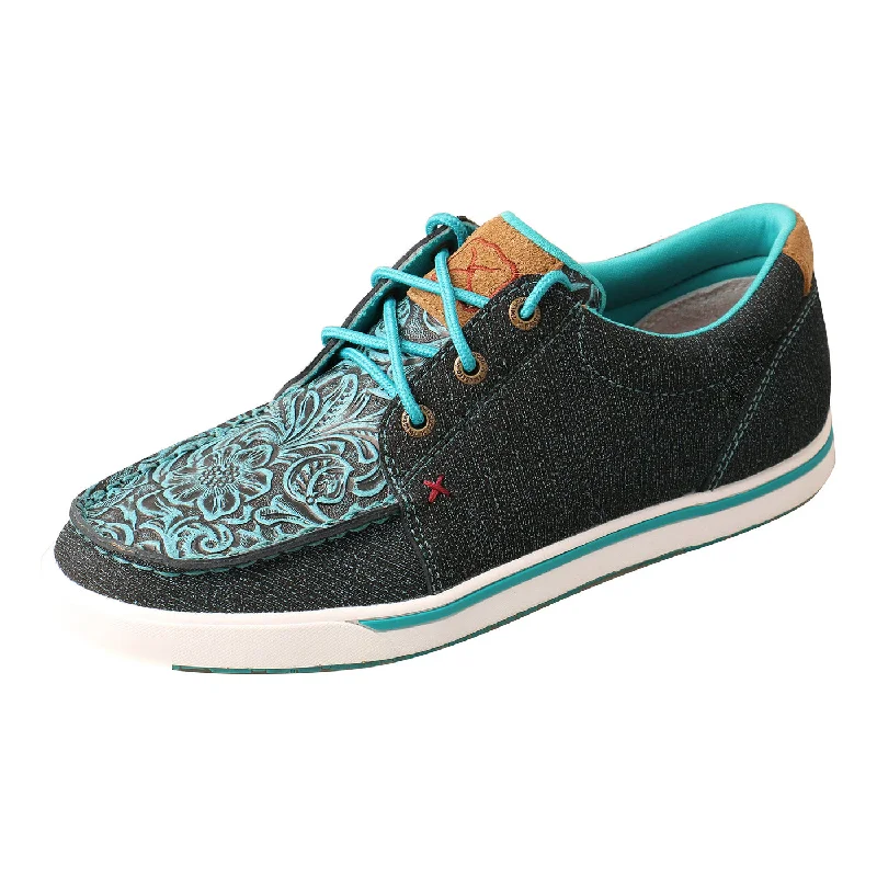 Twisted X Women's Kicks - Dark Teal/ Teal Tooled