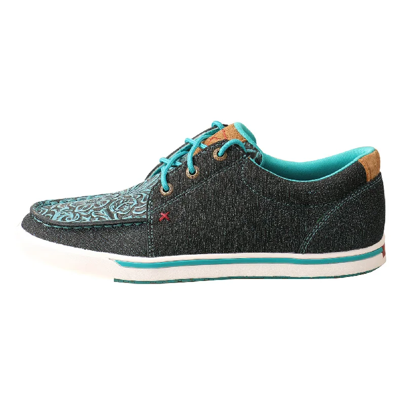 Twisted X Women's Kicks - Dark Teal/ Teal Tooled