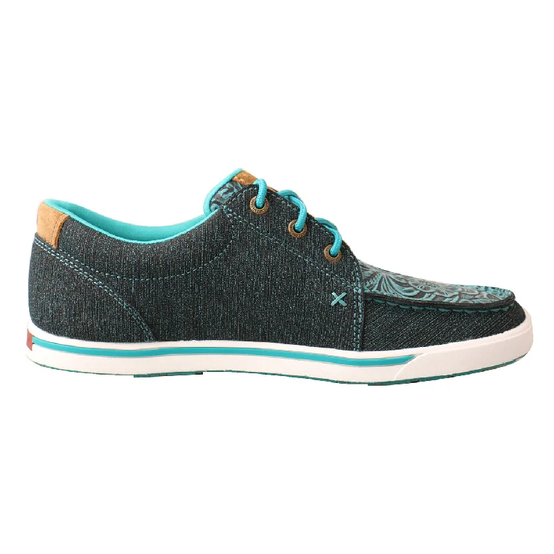 Twisted X Women's Kicks - Dark Teal/ Teal Tooled