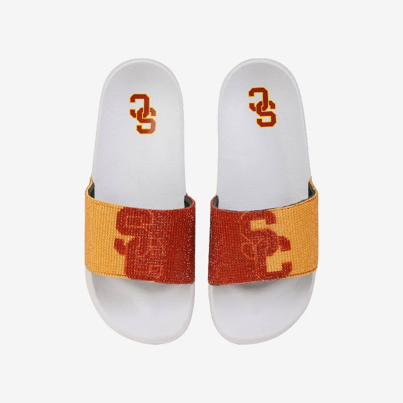 USC Trojans Womens Big Logo Shimmer Slide