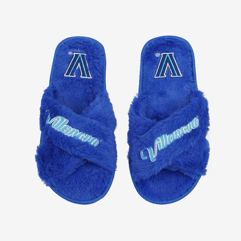 Villanova Wildcats Womens Script Wordmark Fur Cross Slide