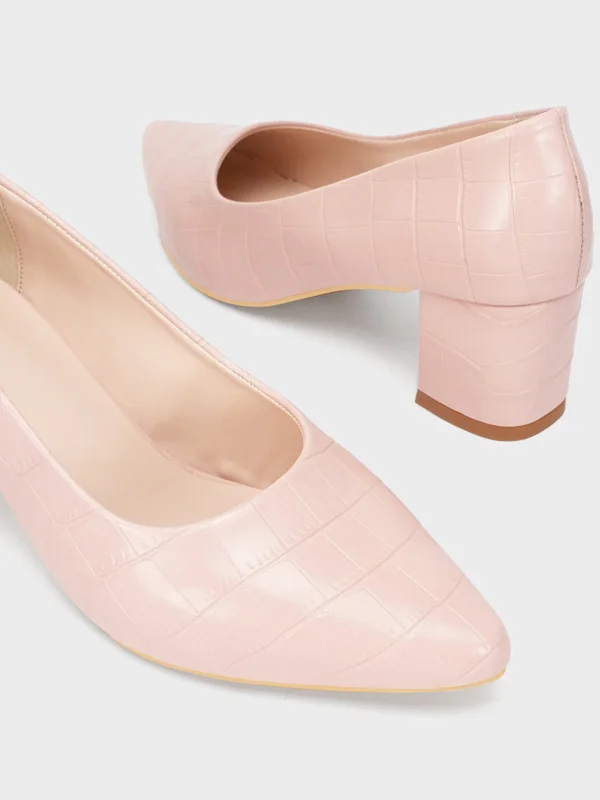 Women's ""KIENNA"" Textured Block Heel Courts